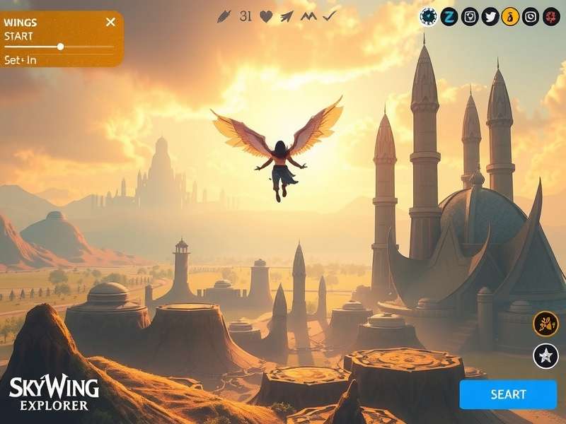 Sky Wing Explorer character customization screen showing various wing options